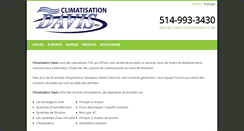 Desktop Screenshot of climatisationdavis.com