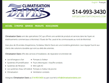 Tablet Screenshot of climatisationdavis.com